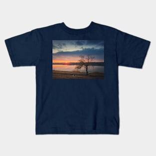 pup meets sunset Kids T-Shirt